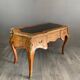 Bureau en marqueterie et bronze doré style Louis XV, XIXème siècle