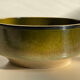 Large vintage ceramic bowl in olive green enamel - 1970s