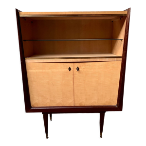 Vitrine vintage en frêne et citronnier