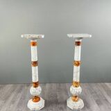 Pair of marble columns, late 19th century work
