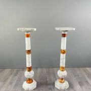 Pair of marble columns, late 19th century work