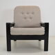 Fauteuil mid-century leda lux années 1980
