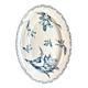 Large oval dish Lunéville in blue ironstone, "Tulip" service.