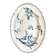 Large oval dish Lunéville in blue ironstone, "Tulip" service.