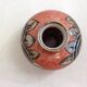 Small Art Deco round vase signed A. Renoleau, stylised floral decoration 1920s.