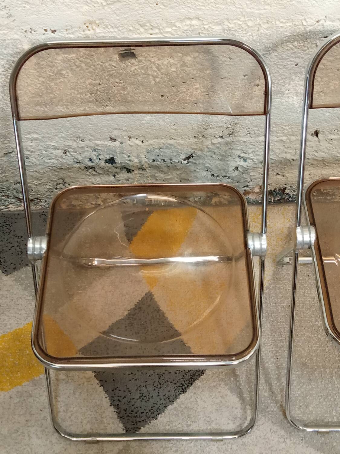 Pair of Plia chairs by Giancarlo Piretti for Castelli