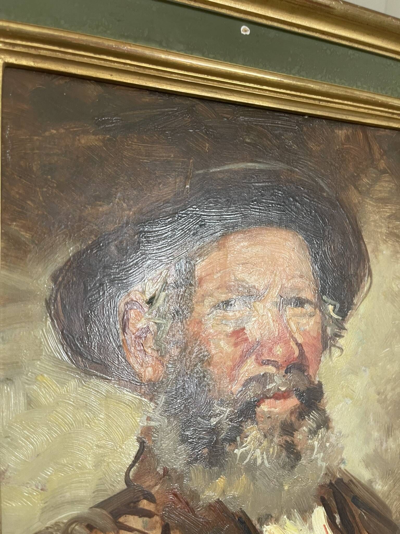 Old Oil Painting Portrait of an Old Man Signed CARDELLA