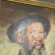 Old Oil Painting Portrait of an Old Man Signed CARDELLA