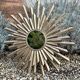 Sun mirror in patinated gold metal from the 2000s Diam 76 cm