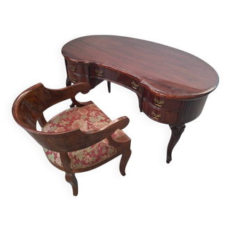 Set Studio d'Élite: Scrivania "a Fagiolo" & Poltrona a Pozzetto