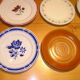 Set of 12 different flat plates