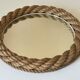 Round mirror in vintage rope 60