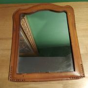 Vintage leather mirror