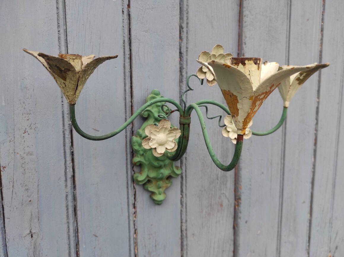 Paire d’appliques murales vintage Français
