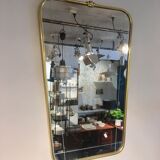 Mirror edge brass 52x34cm