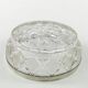 Decorative mid-century modern fruit bowl, crystal, silver-plated brass, Poland, 1970s