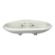 Vintage retro double sink 1970s white ceramic