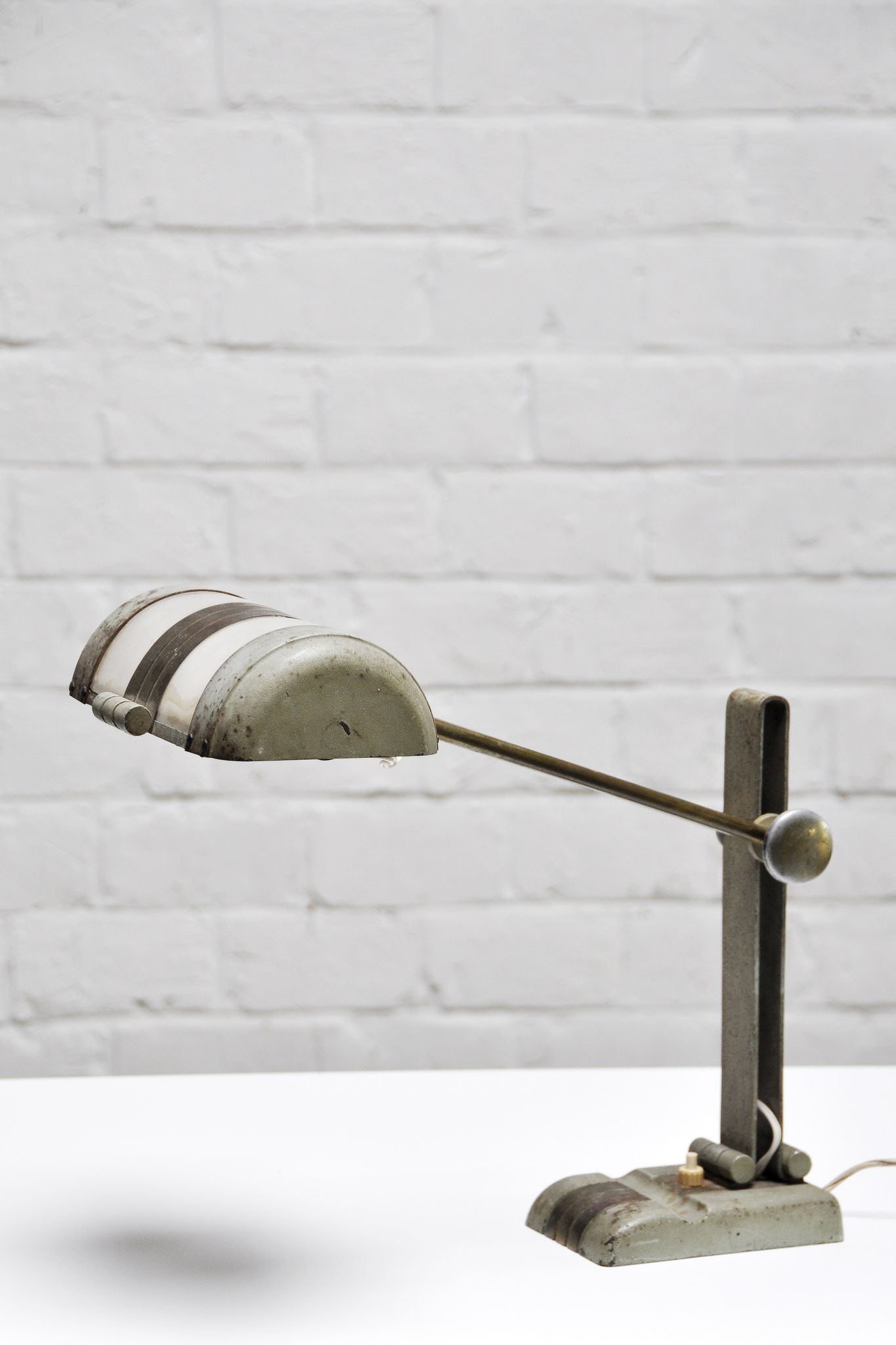 French art deco desk lamp in the style of rene koechlin, 1930s