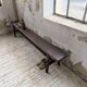 Dark patinated 1900 bench 220cm