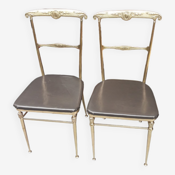 Paire de chaises en bronze