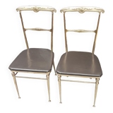 Paire de chaises en bronze