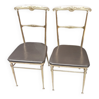 Pair of bronze chairs