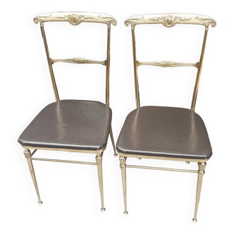 Paire de chaises en bronze