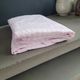 Drap ancien, pièce de tissu, 260x170cm, rayures rose et blanc