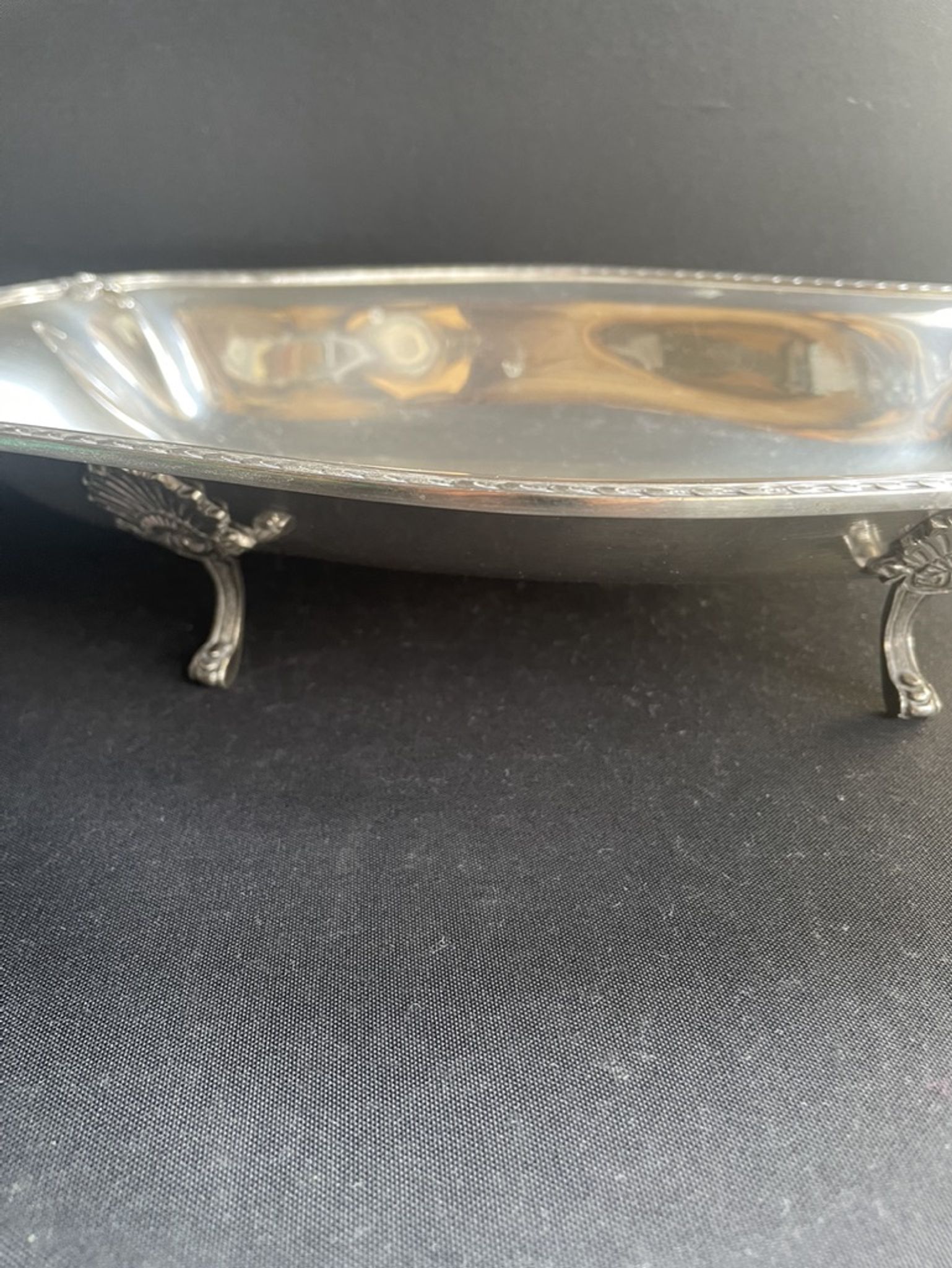Grand plat corbeille centre de table – Métal Argenté – Roux-Marquiand