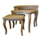 Patinated oak nesting tables