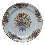 4 antique Sarreguemines plates, "Eclat" pattern