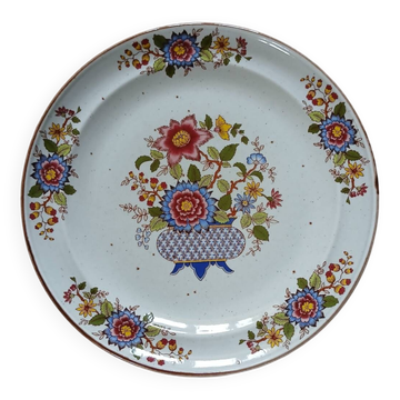 4 assiettes anciennes Sarreguemines modèle "Eclat "