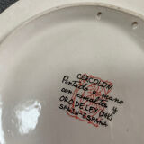 Cercolon plate 1970 enamel gilded with 24k gold