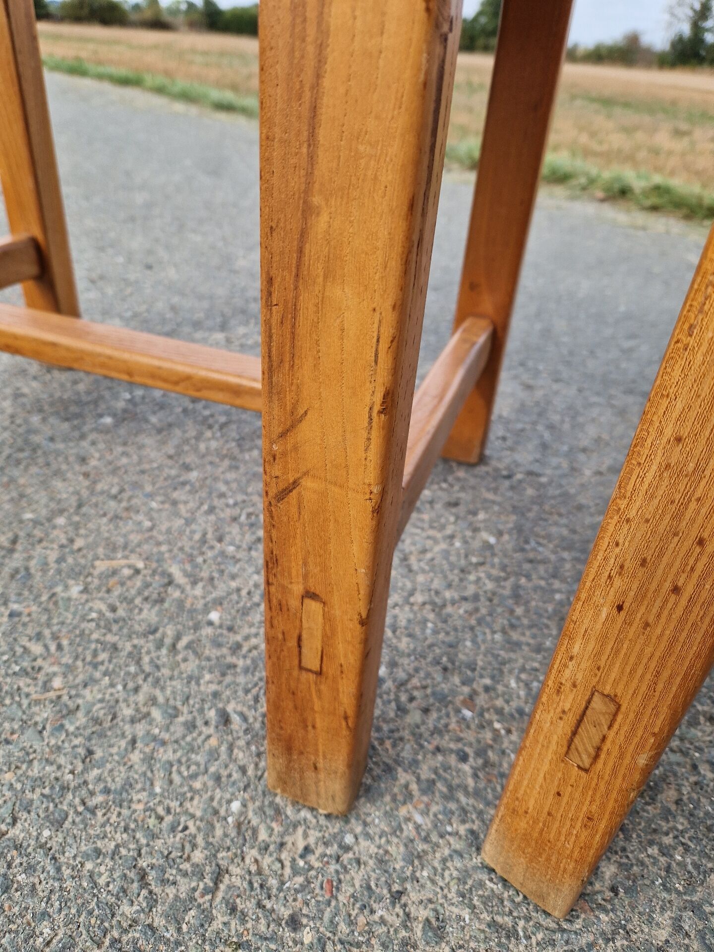 Set of 4 elm chairs from the Regain house.