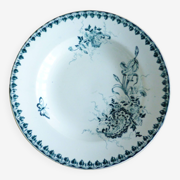 1 assiette creuse st amandinoise modèle louis XV