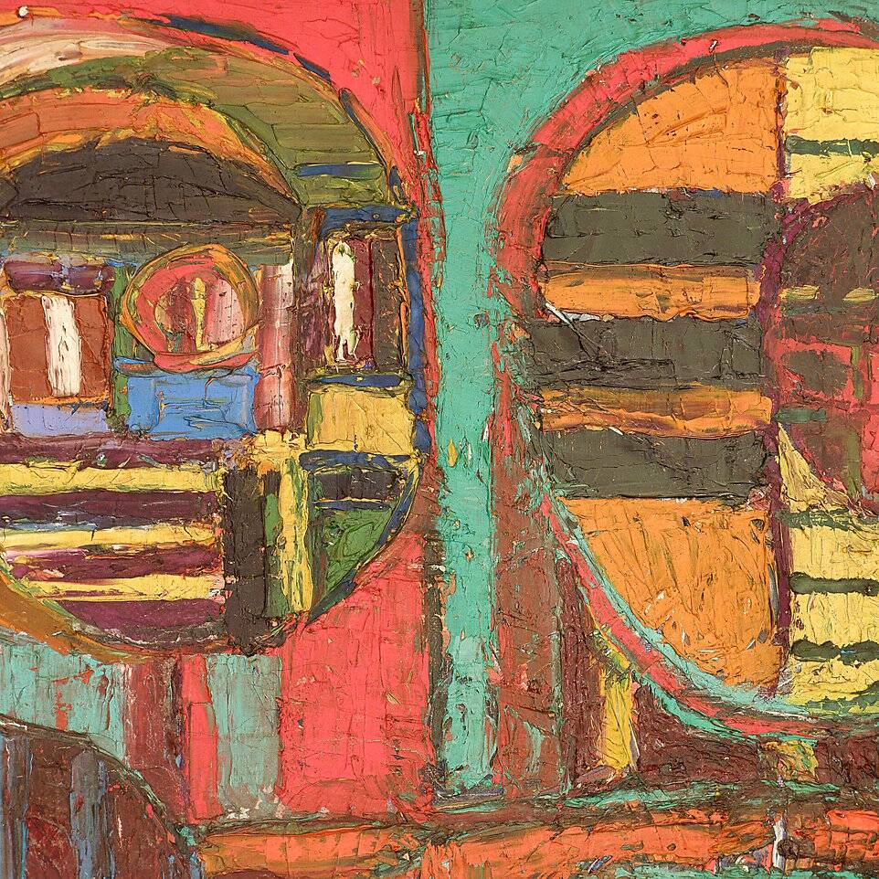 Patrick BOUDON (1944-2019) "Humanoid" oil on canvas