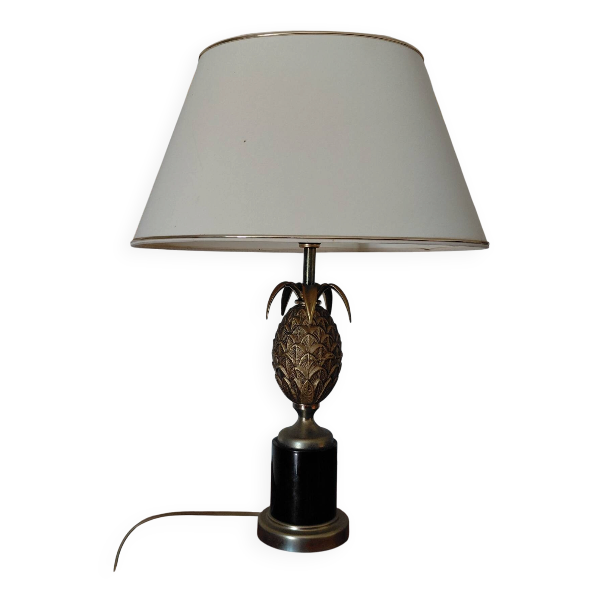 Vintage brass pineapple lamp in the Maison Jansen style – 1970s