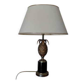 Lampe ananas vintage laiton style Maison Jansen – Années 70