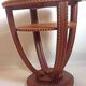 Art Deco 2-tiered pedestal table in purple rosewood, diameter 58.5 cm