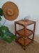 3-tier rattan and bamboo shelf from the 70s vintage