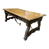 Table de bureau en noyer XXème