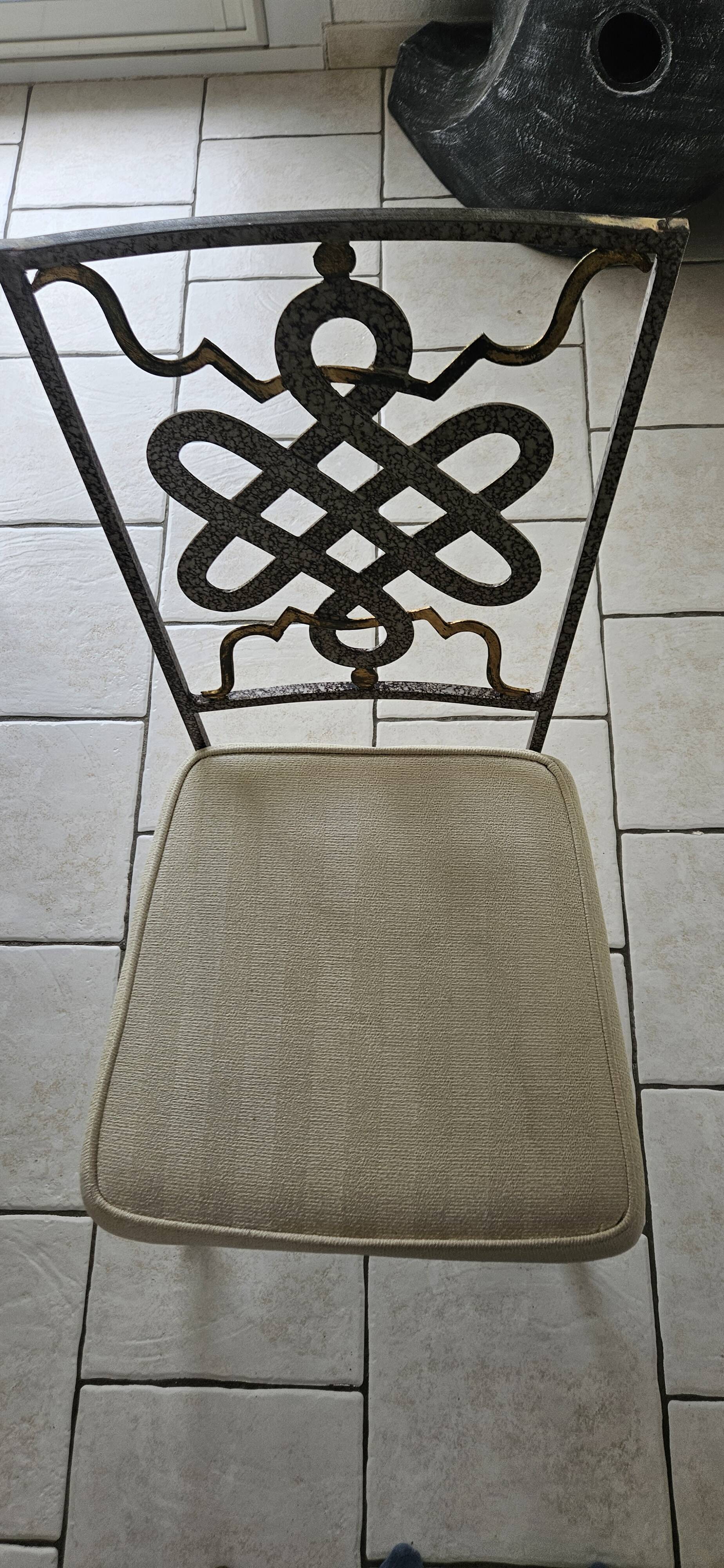 Table et chaises en Fer forgé Art