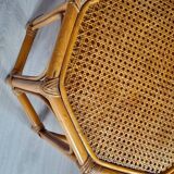 Table basse vintage en rotin