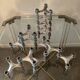 Series of 14 vintage Nagel style modular candle holders