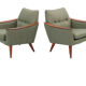 living room set,  norway 1960's, set of 2 armchairs & sofa