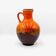 Orange ceramic vase with handle, Jasba 70's
