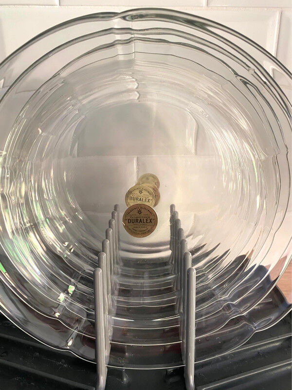 6 new Duralex transparent flat plates