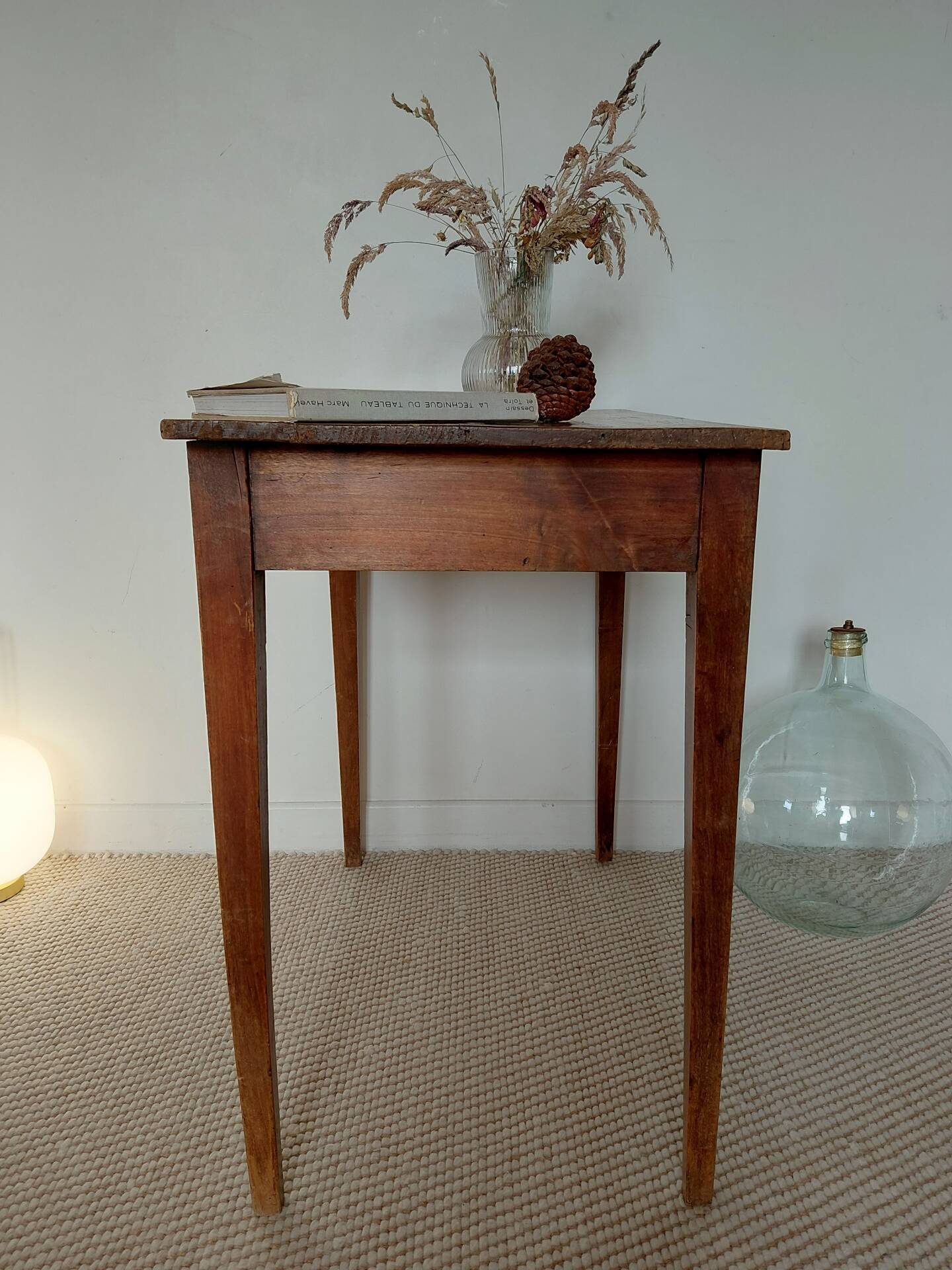 Compact desk in vintage cherry wood