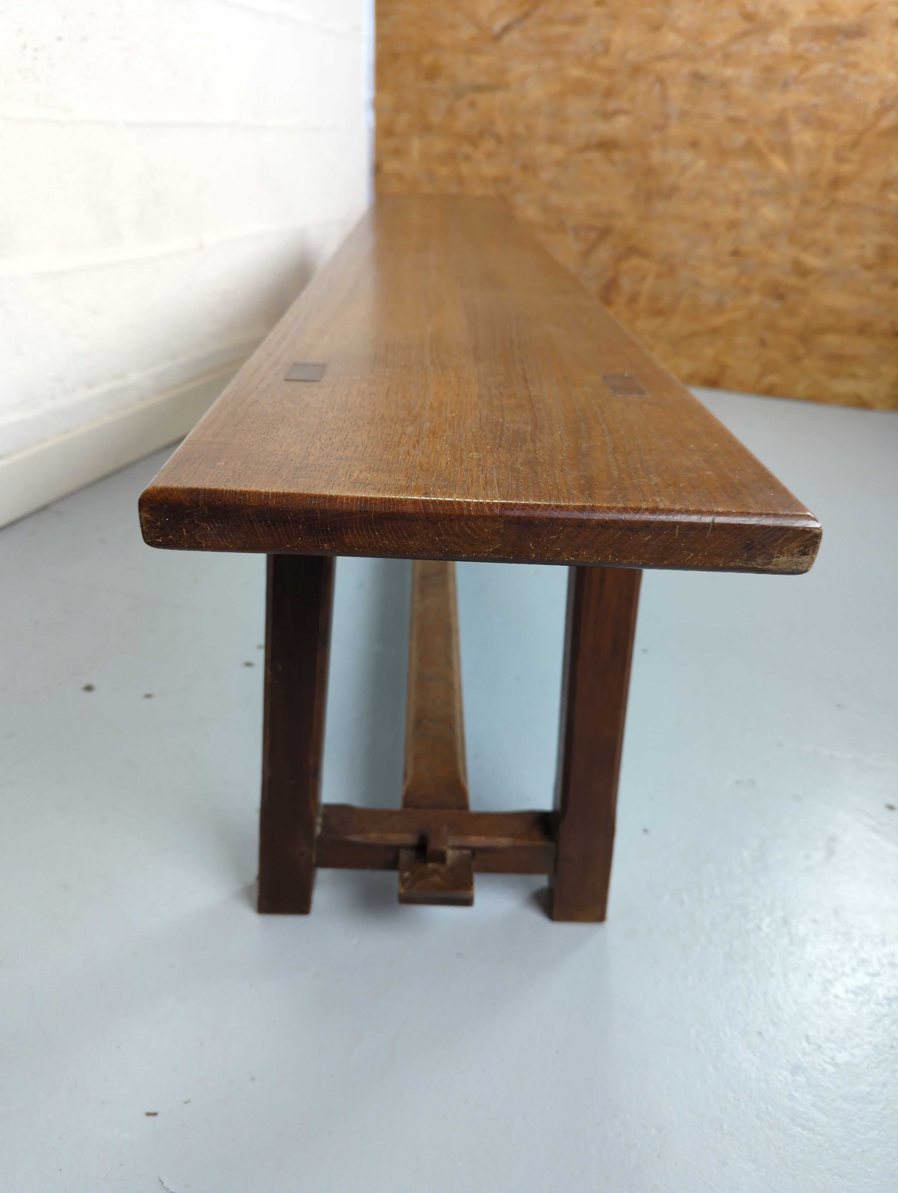 Old bench for oak farmhouse table