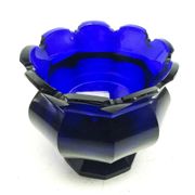 Vase Biedermeier, verre cobalt, République tchèque, 19e siècle